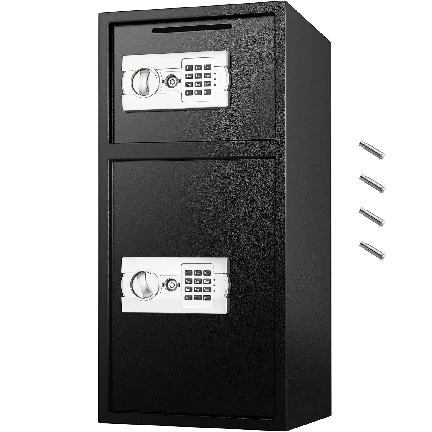 Large Double Door Security Safe Box 2.6 Cubic Feet Steel Safe Box Strong Box With Digital Lock For Money Gun Jewelry Black