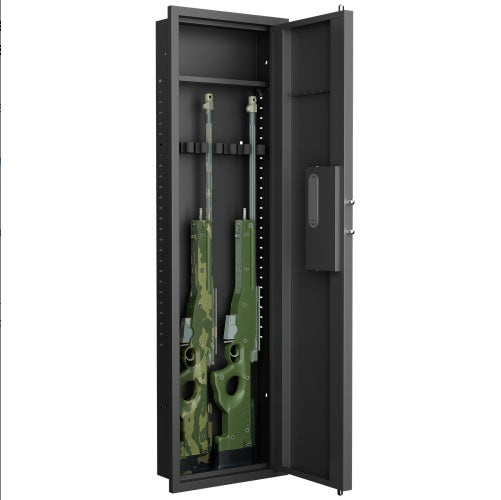 53 Passwod Touch Panel In-Wall Safe,Hidden Wall Gun Safe For Rifles With Adjustable Shelves,Assembled Storage Multifunctional Wall Safe For Firearm And Valuables